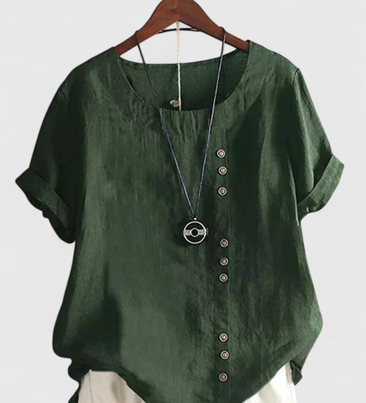 Elisavie | Comfortable Short Sleeve Blouse