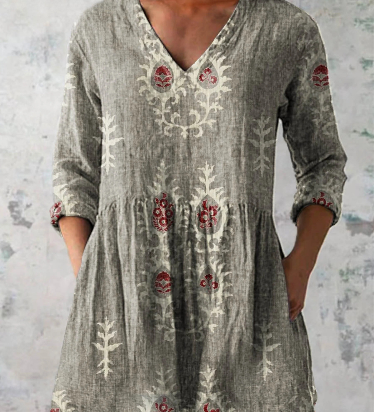 Blair | Long Blouse with Statement Pattern