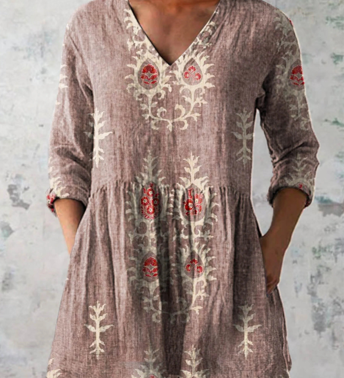Blair | Long Blouse with Statement Pattern