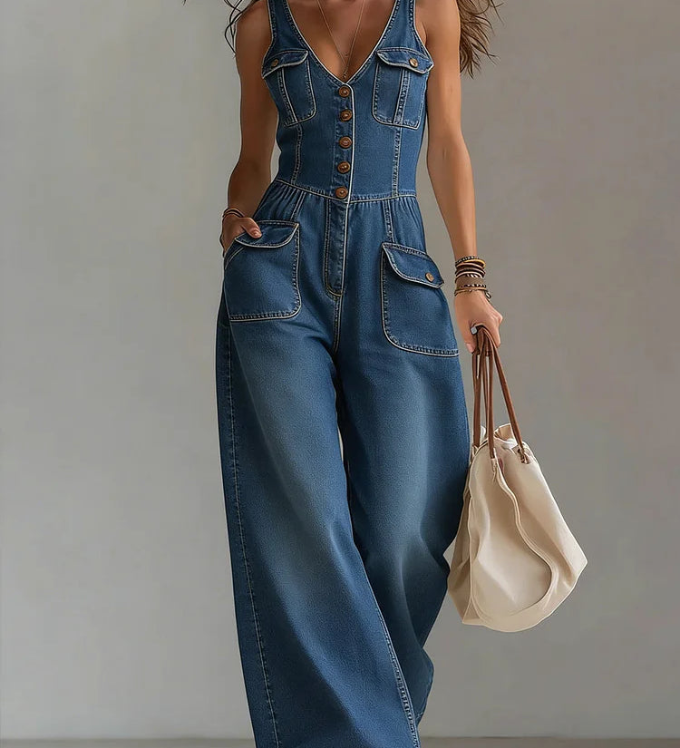 Rebecca - Relaxed Denim Overalls