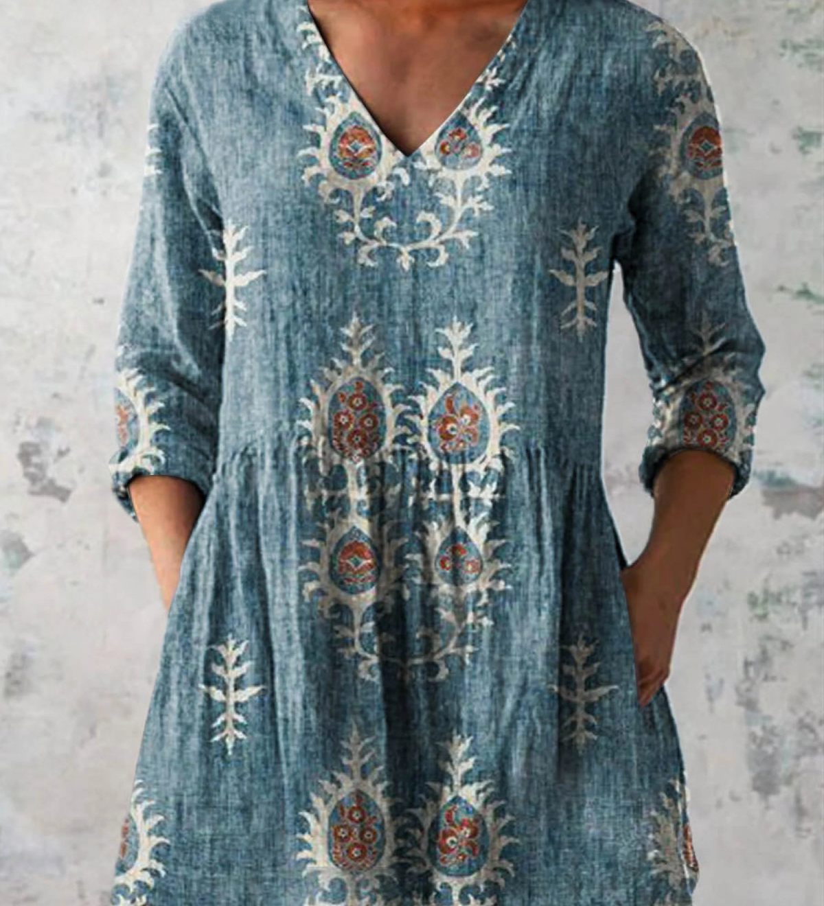 Blair | Long Blouse with Statement Pattern
