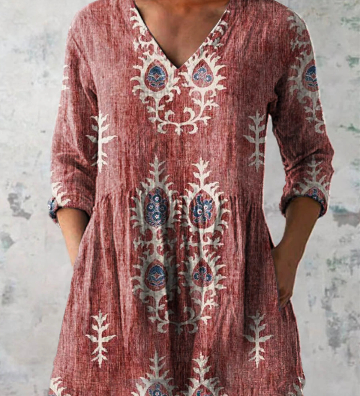Blair | Long Blouse with Statement Pattern