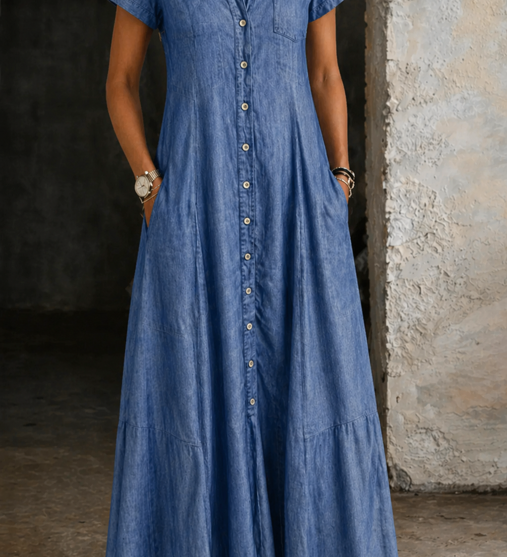 Autumn - Long Denim Dress