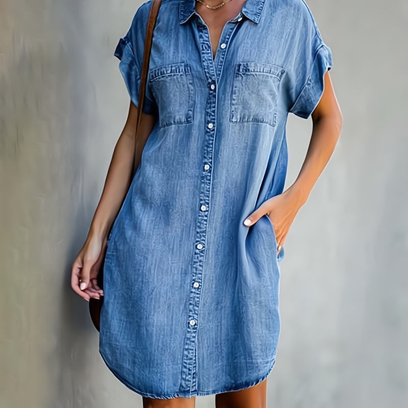Mia - Button-Front Shirt Dress