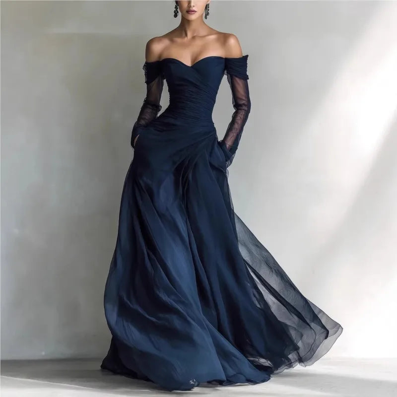 Evelyn - Long Off-Shoulder Dress
